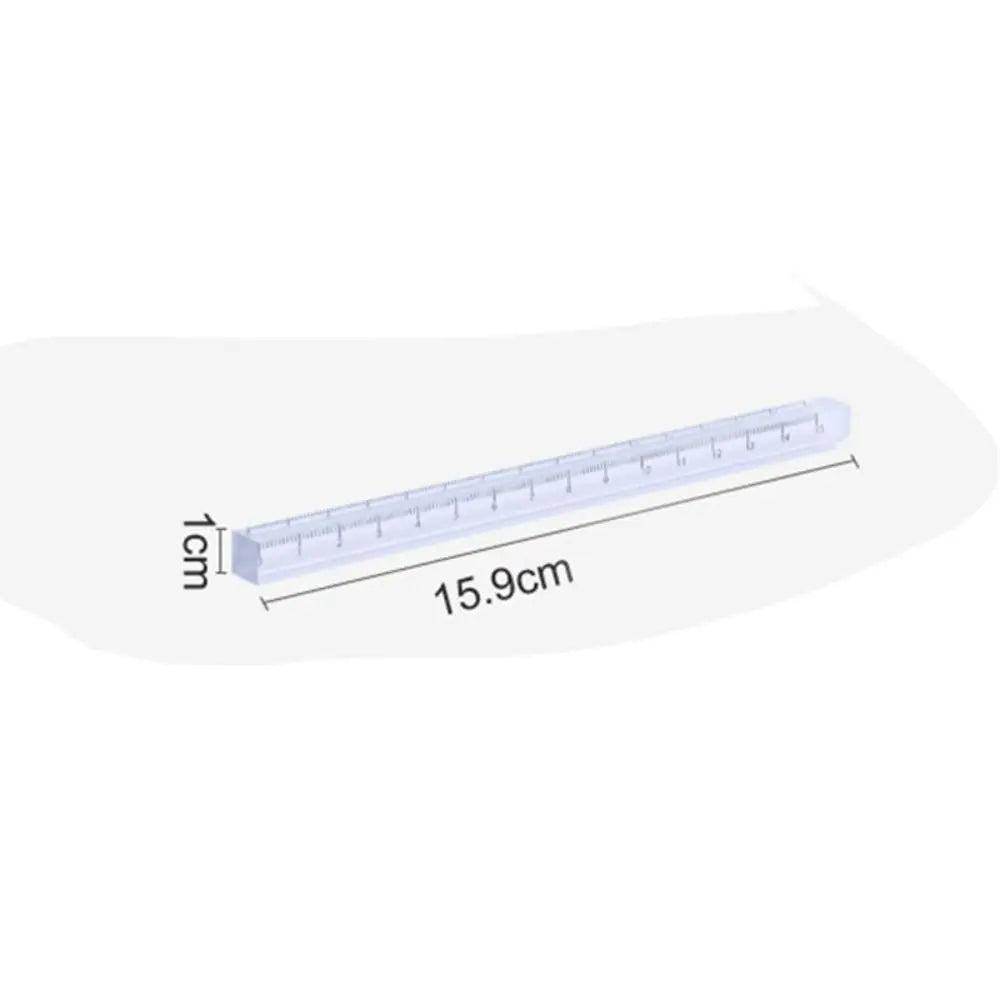 High Quality 15/20/30CM Straight Ruler Transparent Acrylic Cube Ruler Quadrangular Ruler Creative Stationery