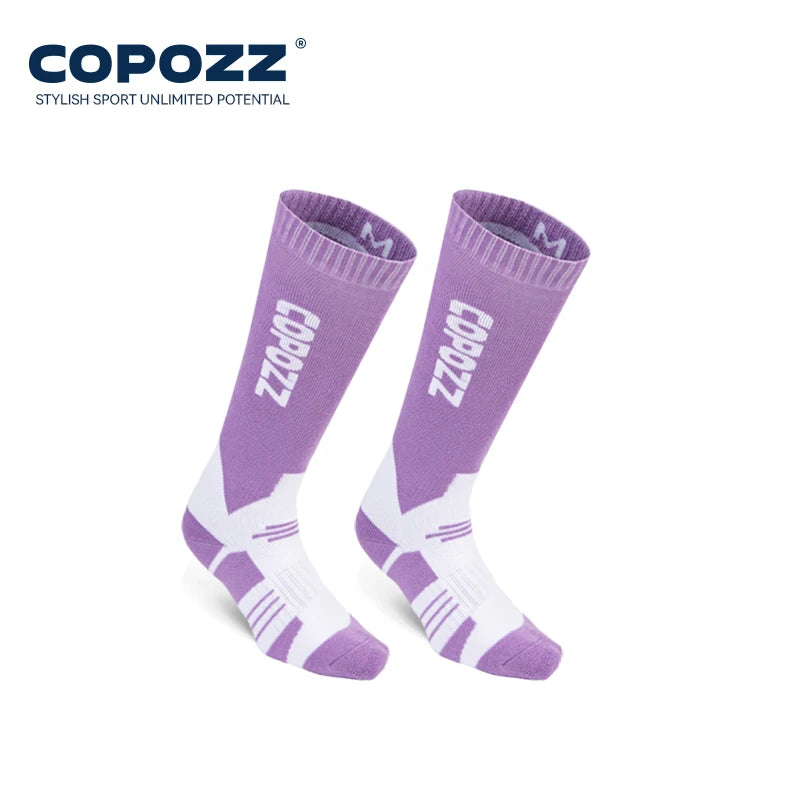 COPOZZ Winter Men Women Thermal Ski Socks Warm Wool Cycling Soccer Snowboard Socks Thickened High Tube Moisture Absorption Socks