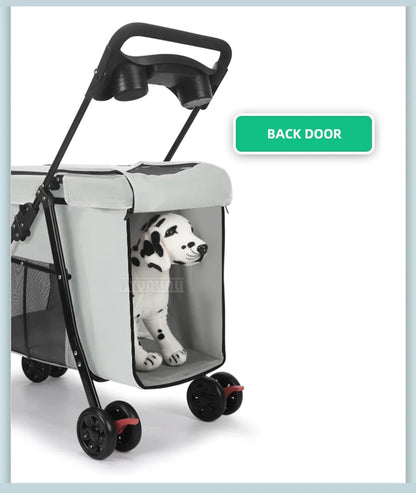 Foldable Outdoor pet travel cart Portable Pet strollers for medium and large dogs cats