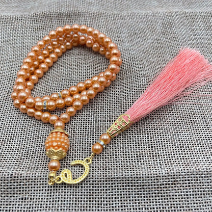 Muslim 99 Prayer Beads Tasbih Rosary Bracelet Islamic Misbaha Pearl Beads Tassel Necklace Ramadan Eid Jewelry for Women Men