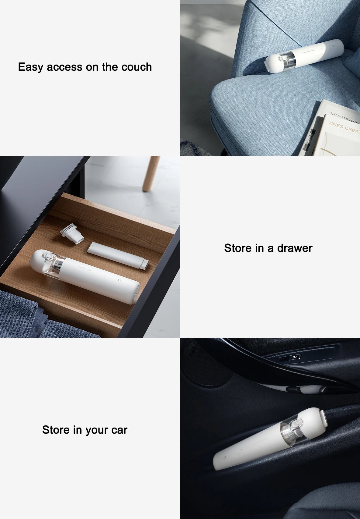 NEW MIJIA Portable Handheld Vacuum Cleaner For Home Car Mini Wireless Dust Catcher Collector 13000PA Cyclone Suction -CN