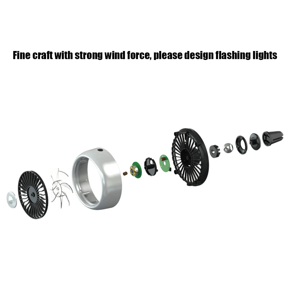 EAFC Car Fan USB Powered Electric Car Cooling Fan Portable 3 Speeds Strong Airflow Air Circulation Fan for Car Van Truck SUV
