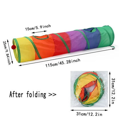 Cat Tunnel Foldable Tunnel Pet Supplies Cat S T Y Pass Play TunnelToy Breathable Drill Barrel for Indoor Loud Paper Pet Products