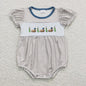 Wholesale Baby Girl Newborn Birthday Balloons Romper Bubble Embroidery Pink Plaid Bows Jumpsuit Kids Toddler Summer Clothes