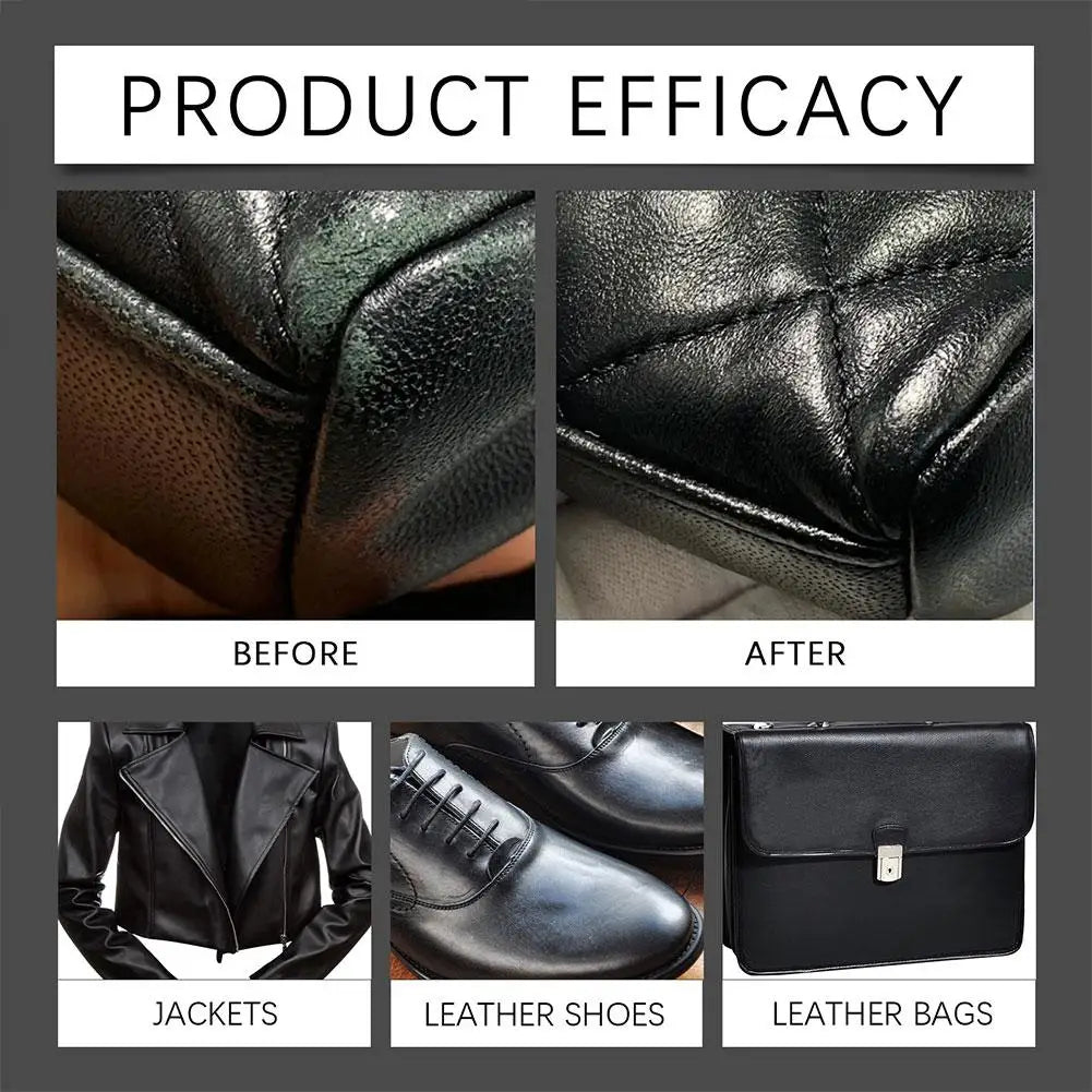 60ml Car Care Kit Liquid Leather Skin Refurbish Repair Tool Auto Seat Sofa Coats Holes Scratch Cracks Restoration Black