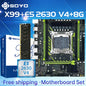 SOYO X99 Motherboard Set With LGA2011-3 Xeon E5 2630 V4 CPU DDR4 8GB (1*8GB)  2133MHz RAM NVME M.2 SATA Computer Accessories