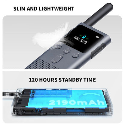 Xiaomi Walkie-talkie 2S Upgraded Version Ultra-light Ultra-thin Support Bluetooth Headset Connection Ultra-long Standby Outdoor-