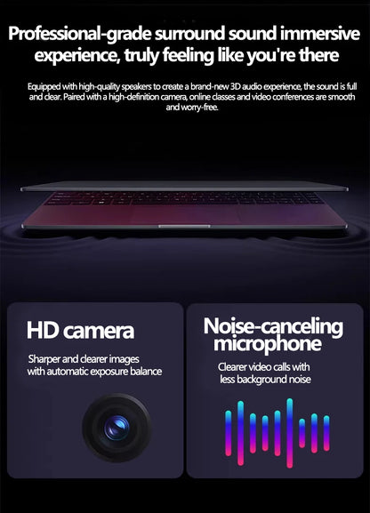 LENO 15.6" Laptop 32GB 2TB Windows 11 Intel Core i9-9900 Gaming Computer PC  Gamer office Ultra Slim Fingerprint UnIock Notebook