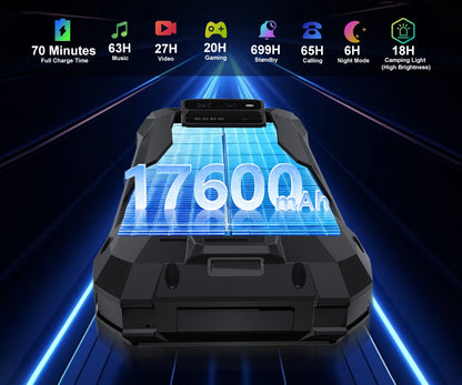 8849 Tank X Unihertz 220 Lumen 1080P Projector Rugged Smart Phone Android15 17600mAh 512GB Dimensity 8200 NFC Night Version 2026