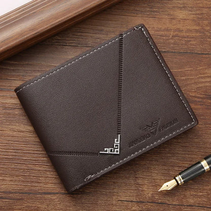 Slim Leather Wallet for Men RFID Blocking Bifold Front Pocket Wallet Minimalist Credit Card Holder Cash Money Clip