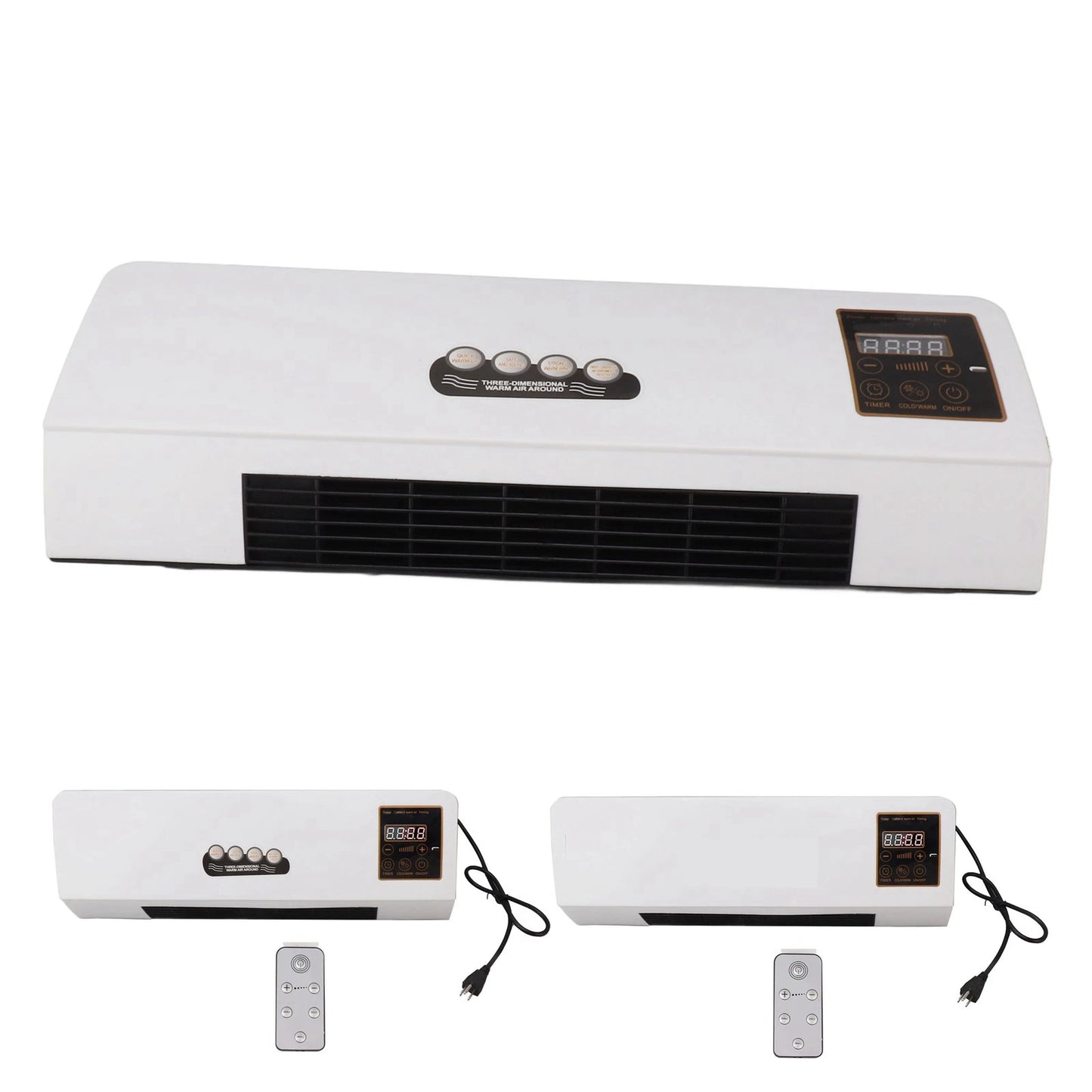 Wall Mounted Heating Machine Dual Use Highly Efficient Wide Angles Mobile Small  Heater US Plug 110V