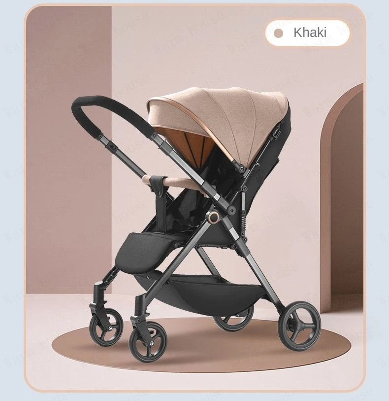 Baby Carriage,Bi-directional ultra lightweight foldable high landscape four wheel shock absorber baby stroller,baby cart