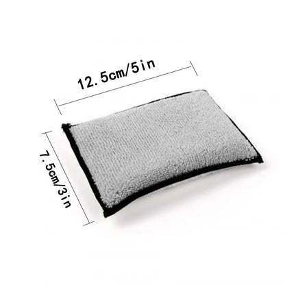 2-10Pcs Auto Detailing Tools Soft Double Side Microfiber Scrubbing Sponge Car Leather Cleaning Microfiber Towel Wax Sponge