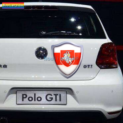 3D Dome Sticker Belarus Flag National Emblem Shield Car Motorcycle Helmet Laptop Vinyl Waterproof Stereo epoxy resin Sticker