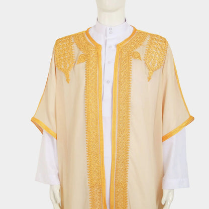 Eid Men Robe Jubba Thobe Open Abaya Dishdasha Islamic Embroidery Cardigan Abayas Dubai Male Muslim Prayer Kaftan Ramadan Morocco