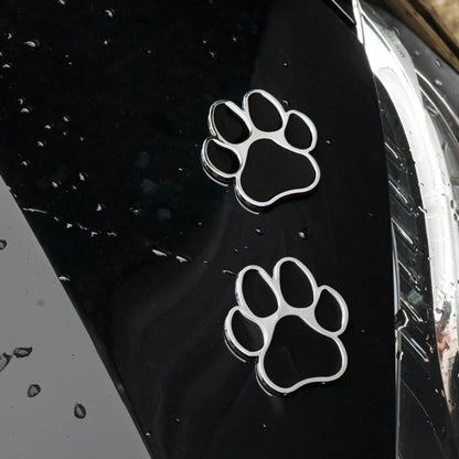 Car Stickers Footprint Metal Dog Paw Truck Decals for Zinc Alloy Auto Decoration