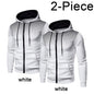 2023 Autumn and Winter New European and American Solid Color Fleece Sweater Pants Men's Casual Zipper Sports Hat Set