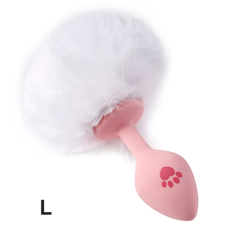 Cat Paw Anal Plug Adult Couple Games Butt Plug Erotic Product Penetration Anal Toy with Hairball Fox Tail Sex Toys for Men Women