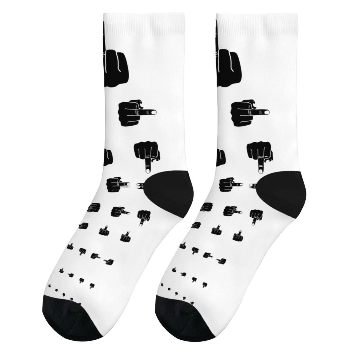 Funny Finger Art Men's Socks Novelty Street Harajuku Hip Hop Style Compression Socks Casual Fashion Crazy Party Happy Socks Gift