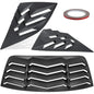 Rear+Side Window Louvers for Dodge Challenger 2008-2023 Windshield Sun Shade Cover Vent GT Lambo Style Custom ABS Matte Style