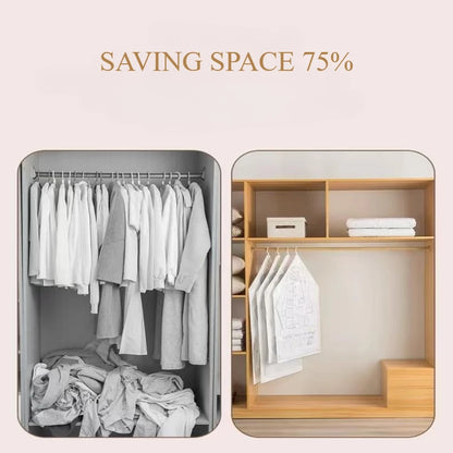 Hanging Vacuum Storage Bags Space Saver Bags Vacuum Seal Storage Bag for Suits Dress Coats Jackets Closet Organizer and Storage