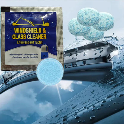 Instant car wiper essence effervescent tablets, 1 piece to 1 bottle, glass sailor case, always available without occupying space