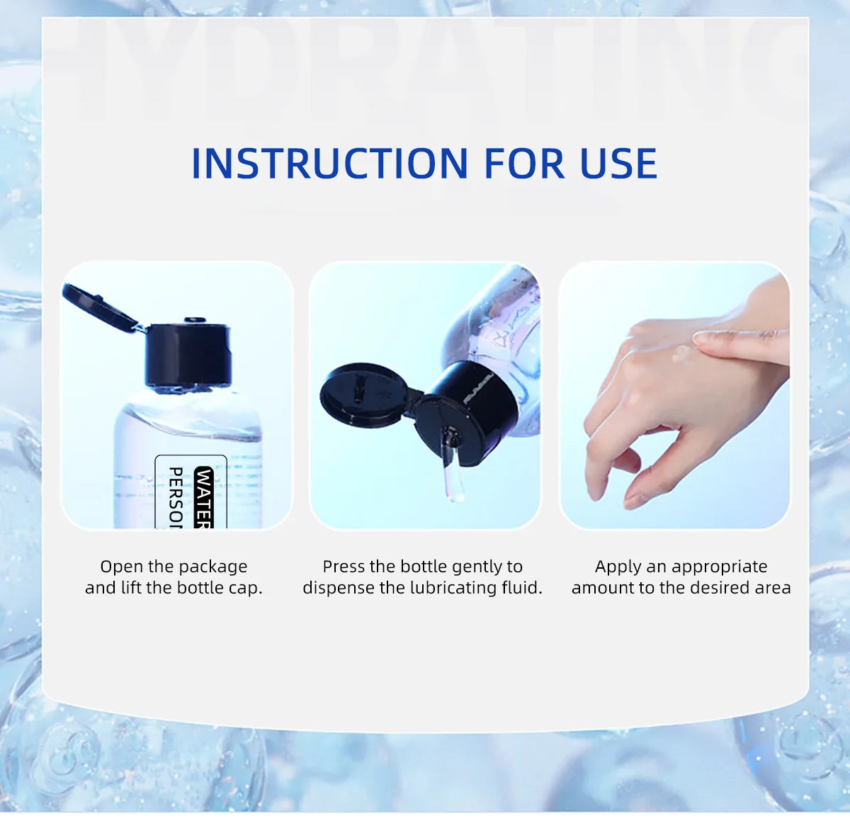Water-Based Lubricant Safe Vaginal Anal, Wash-Free Lube for Couples, Adult Erotic Tools Compatible Condoms Toys
