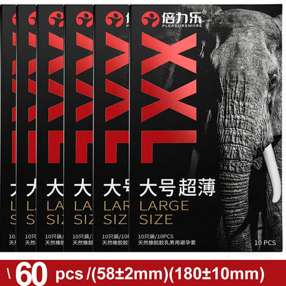 XXL Size Condoms  58mm Width Men Latex Condom Safe Contraception Protection Adult Sex Products Intimate Care
