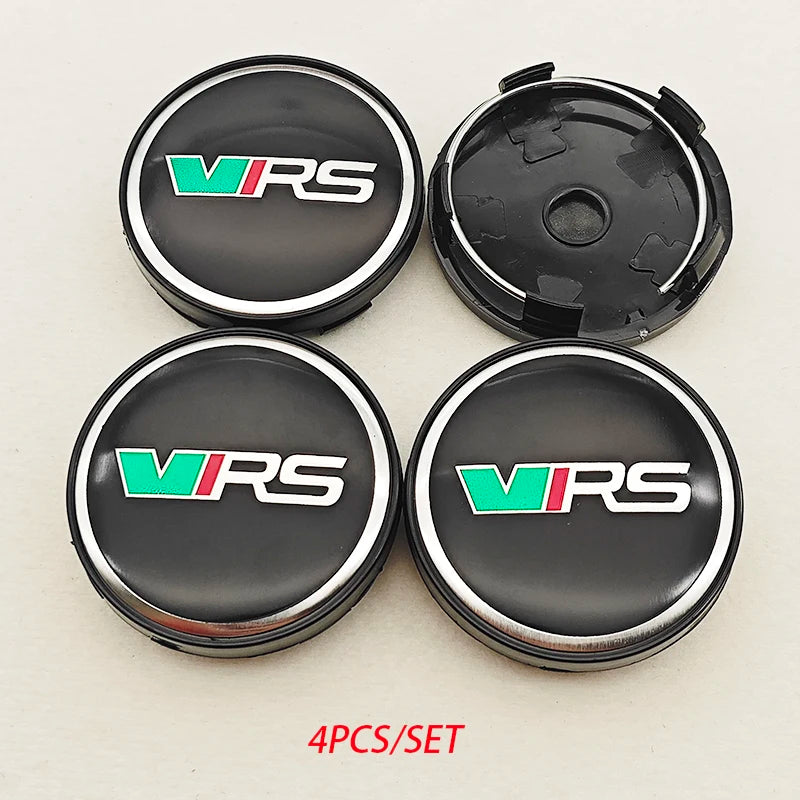 4pcs 60mm Car Wheel Center Hub Cap Rim Cover VRS Logo Emblem Sticker For Skoda Octavia Fabia Kamiq Kapoq Kodiaq Rapid SCALA
