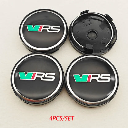 4pcs 60mm Car Wheel Center Hub Cap Rim Cover VRS Logo Emblem Sticker For Skoda Octavia Fabia Kamiq Kapoq Kodiaq Rapid SCALA