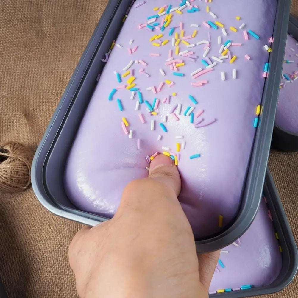 Sticky Box Cake Squishy Toy Slow Rising Squeeze Toy Butter Ice Cream Box Squishy Fidget Toy Anti Stress Release Hand Relax Gift