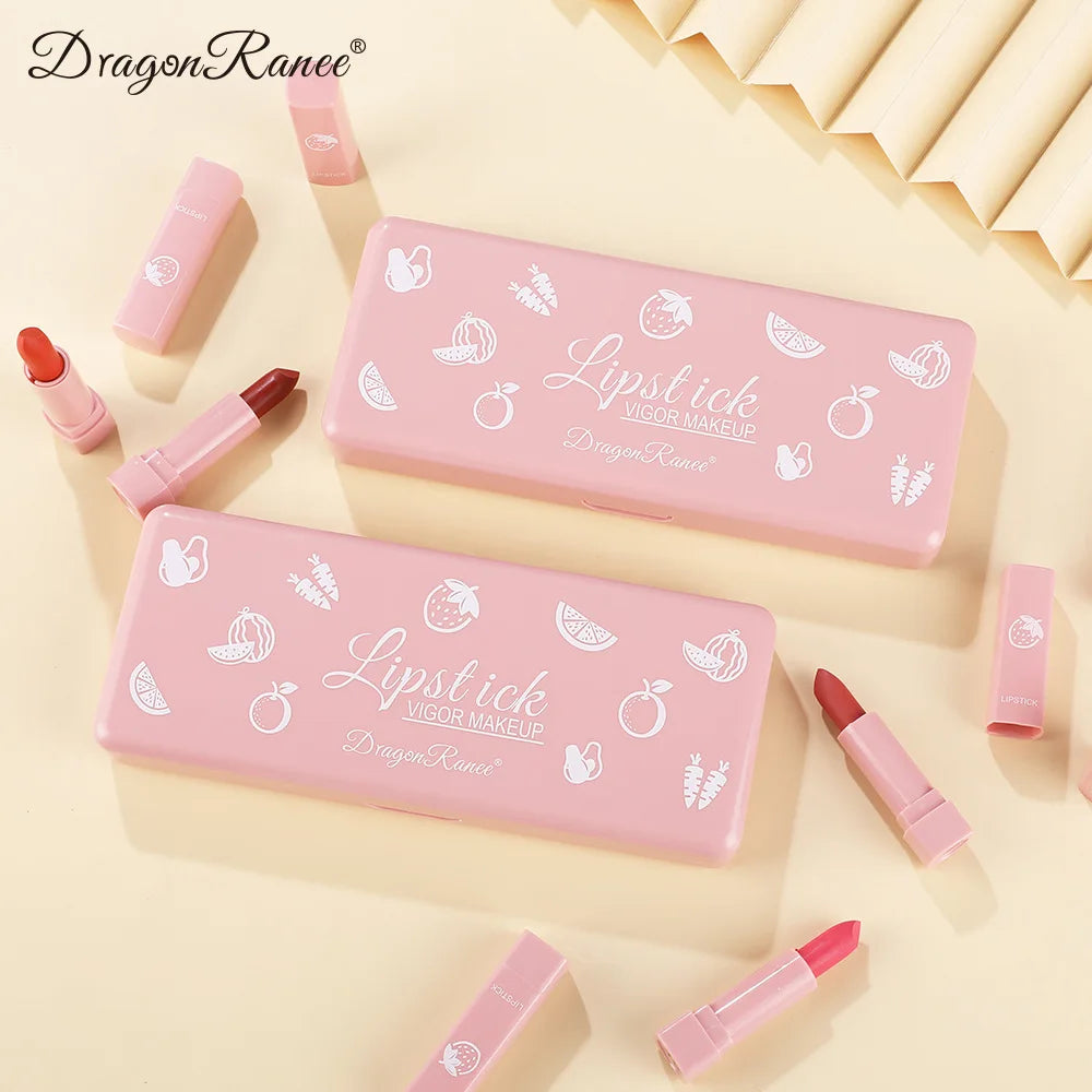 Ten-Piece Lipstick Set, Matte, Long-Lasting, Fade-Resistant Lip Balm, Matte Finish, Brightening, Commuter-Friendly, Nude Color, Gentle and Elegant Lipstick