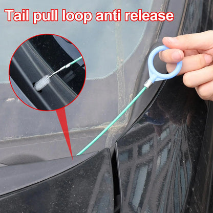 Car Sunroof Drain Hole Cleaning Brush Flexible Stainless Steel Tube Pipe Cleaner Sweeper Tool For Truck Refrigerator Door Window