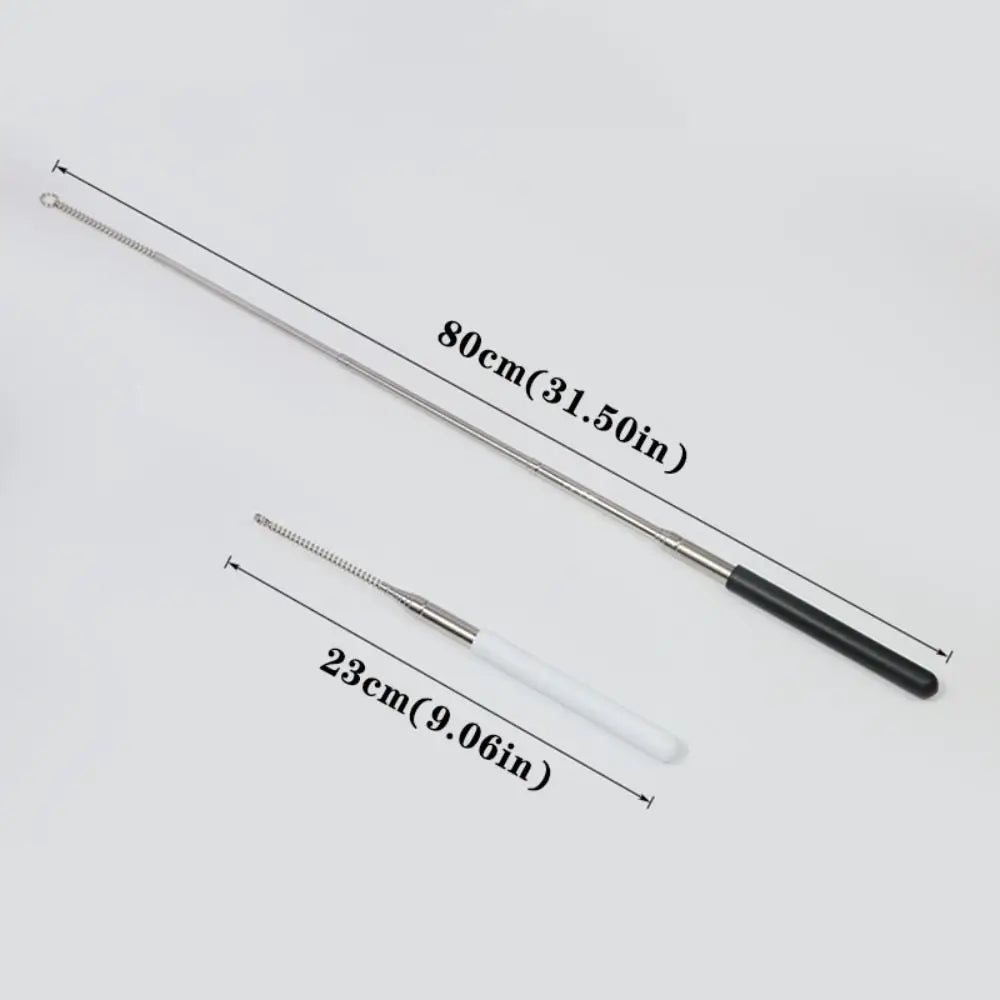 Retractable Cat Wand Pole Interactive with Hanging Loop DIY Cat Exercise Stick Stainless Steel Adjustable Length