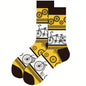 1 pair of men's cartoon printed tool pattern with unique and personalized long socks men  socks
