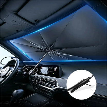 Car Sunshade Umbrella Front Windshield Silver Glue Sunshade Umbrella Uv Resistant Folding Car Umbrella Car Sunscreen