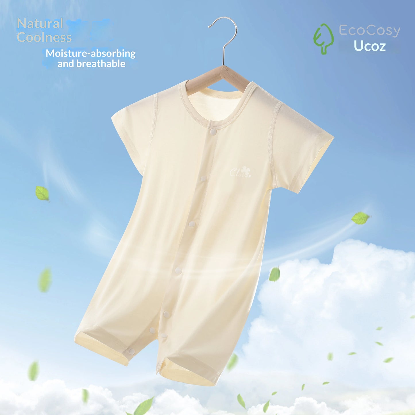 Baby Summer Short Sleeve Thin Air Conditioning Suit Breathable Cool Sensation Lightweight Jumpsuit for Crawling Infants