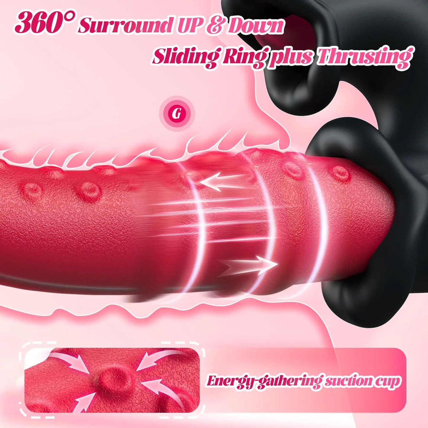 4 IN 1 Licking Thrusting Vibrator G Spot Clitoral Stimulator Vagina Massager Rabbit Vibrator Women Sex Toy for Clit Nipple &Anal