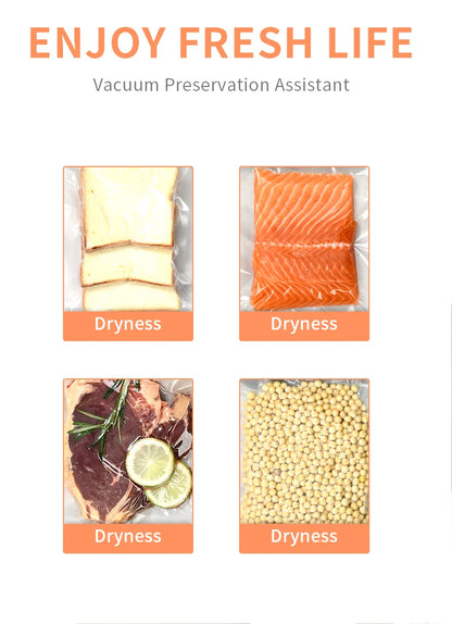 AGASHE Food Vacuum Sealer Machine, Degasser Vacuum Packer for Products with Cutter, Double Pump Air Packaging Machine for Kitche