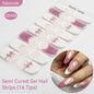 Gradient Auroras Semi Cured Gel Nail Strips Sparkly Shinning DIY Gel Polish Stickers for Nails Works with UV/LED Nail Lamps