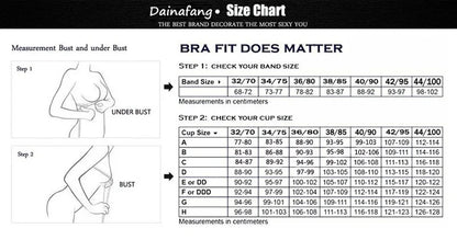 DaiNaFang New Lace Bras 34/75 36/80 38/85 40/90 42/95 44/100 BCDE Underwear For Women Push Up Lingerie