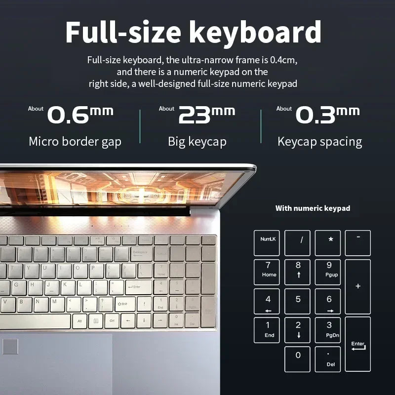 Woman Laptop Windows 10 Office Education Gaming Notebook Pink 15.6“11th Intel Celeron N5095 16G RAM 1T Dual WiFi Herbew Keyboard