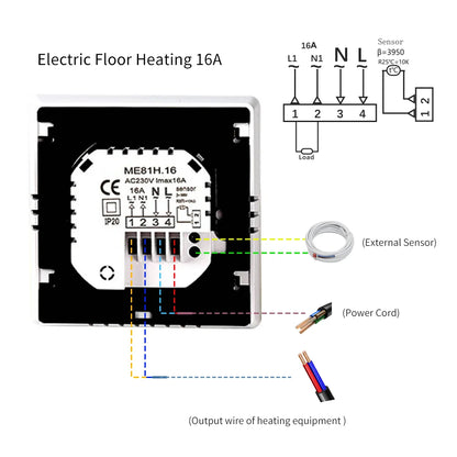 Tuya Smart Thermostat For Underfloor Heating Wifi Thermostat  Floor Heating Controller Warm Floor Temperature Controller Alexa