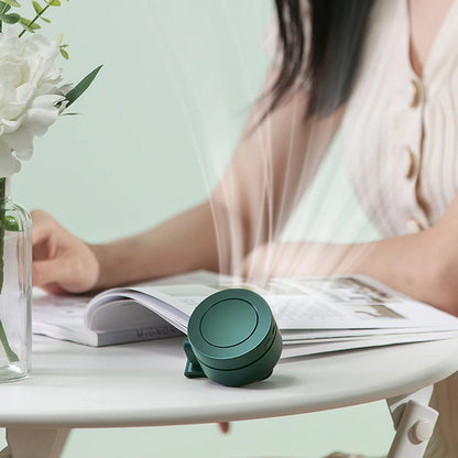 Mini Clip Fan Hanging Waist Neck Fan Girl Electric Air Cooling Fan 900mah USB Leafless Fan 3 Speeds Portable Cooler Air