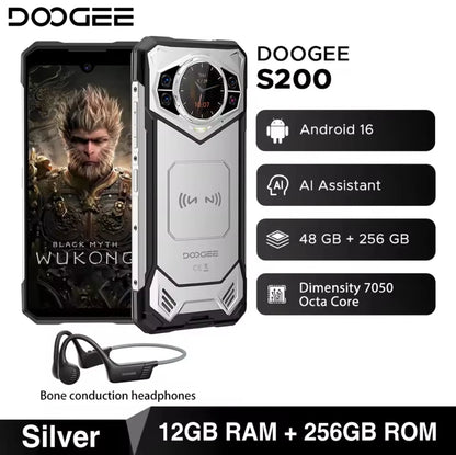 Global Version DOOGEE S200 5G Rugged Phone 6.72" 120Hz Display 12GB 256GB 100MP AI Main Camera 10100mAh Battery NFC Smartphone