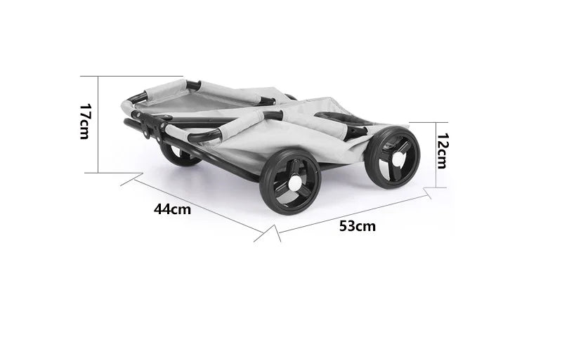 Foldable Pet Stroller Cart for Small Dogs Cats Puppy Kitten Outdoor Travel Carrier Toy Pushcart