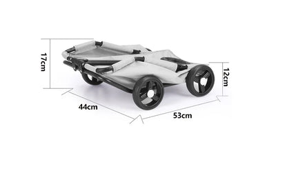 Foldable Pet Stroller Cart for Small Dogs Cats Puppy Kitten Outdoor Travel Carrier Toy Pushcart