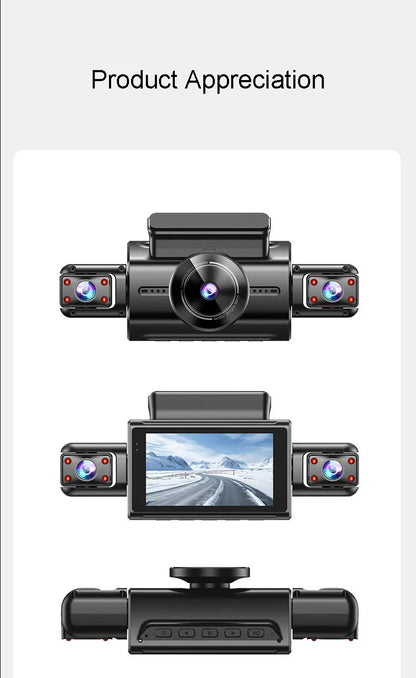 4K 4CH Hidden Dash Cam with APP Night Vision Motion Detection 24/7 Parking Monitor G-Sensor Loop Recording WDR Blackbox Car DVR