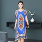 Casual Elegant Bohemian Printed Ethnic Style Retro Floral Woman Summer Street Wear Batwing Sleeve Loose Tunic Maternity Dress