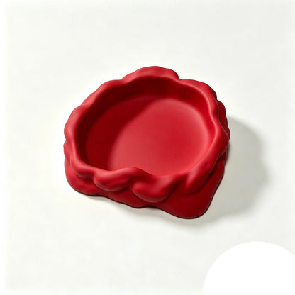 Simulated Stone-Shaped Bowl for Reptiles, Stable and Anti-Spill Feeding Bowl for Reptiles, Feeding Box for Bearded Dragons and Horned Frogs, Water Bowl